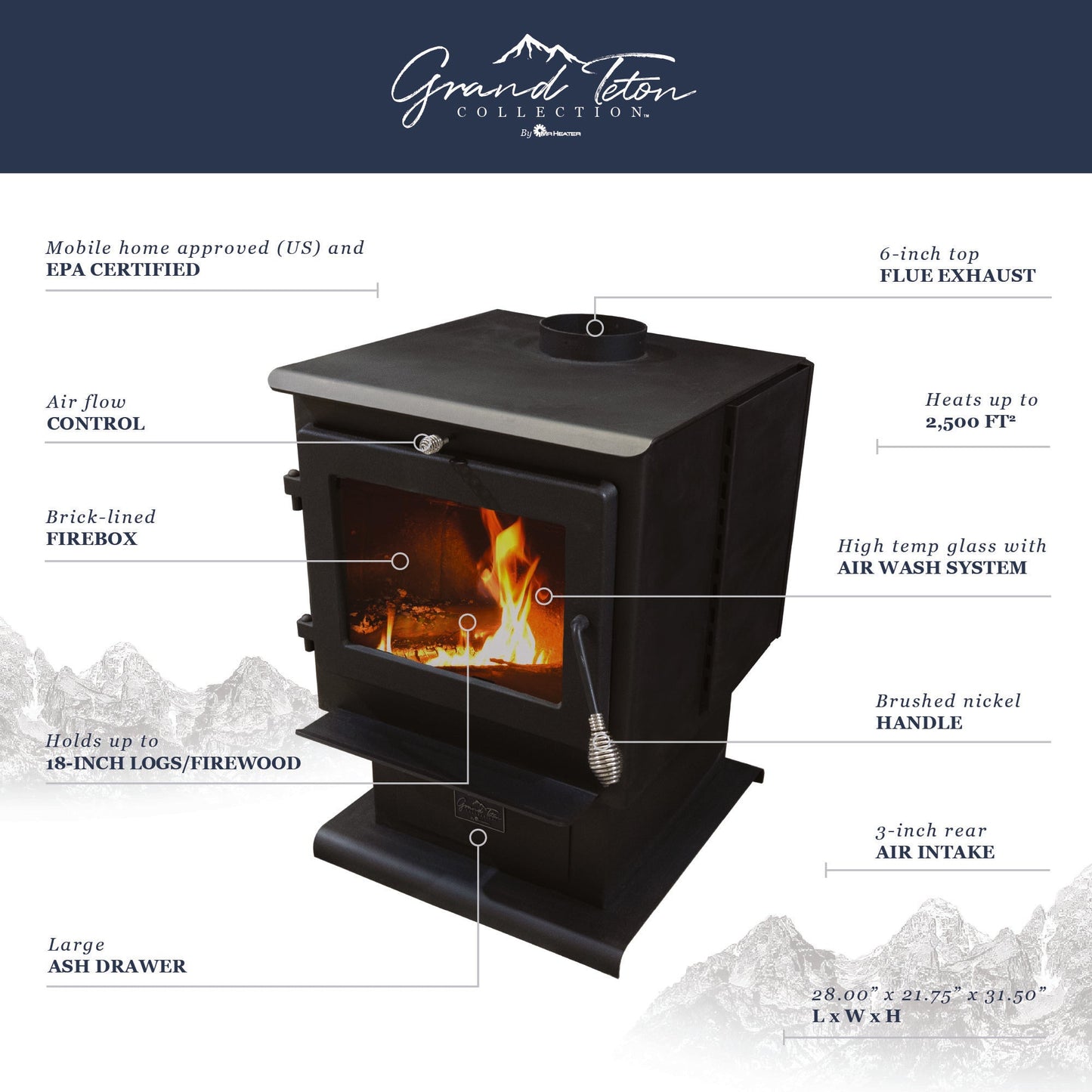 YELLOWSTONE™ WOOD STOVE